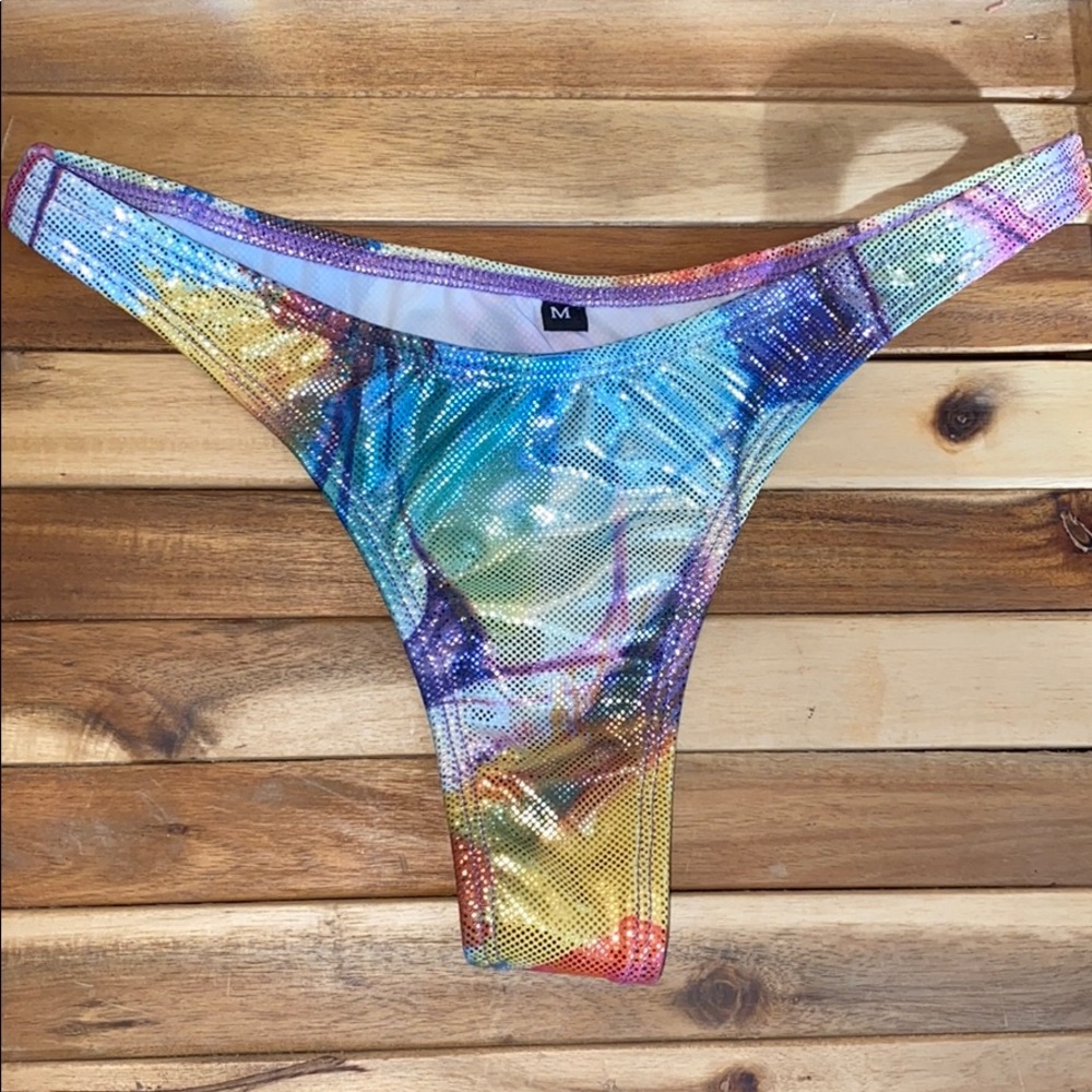 Metallic rainbow Thong